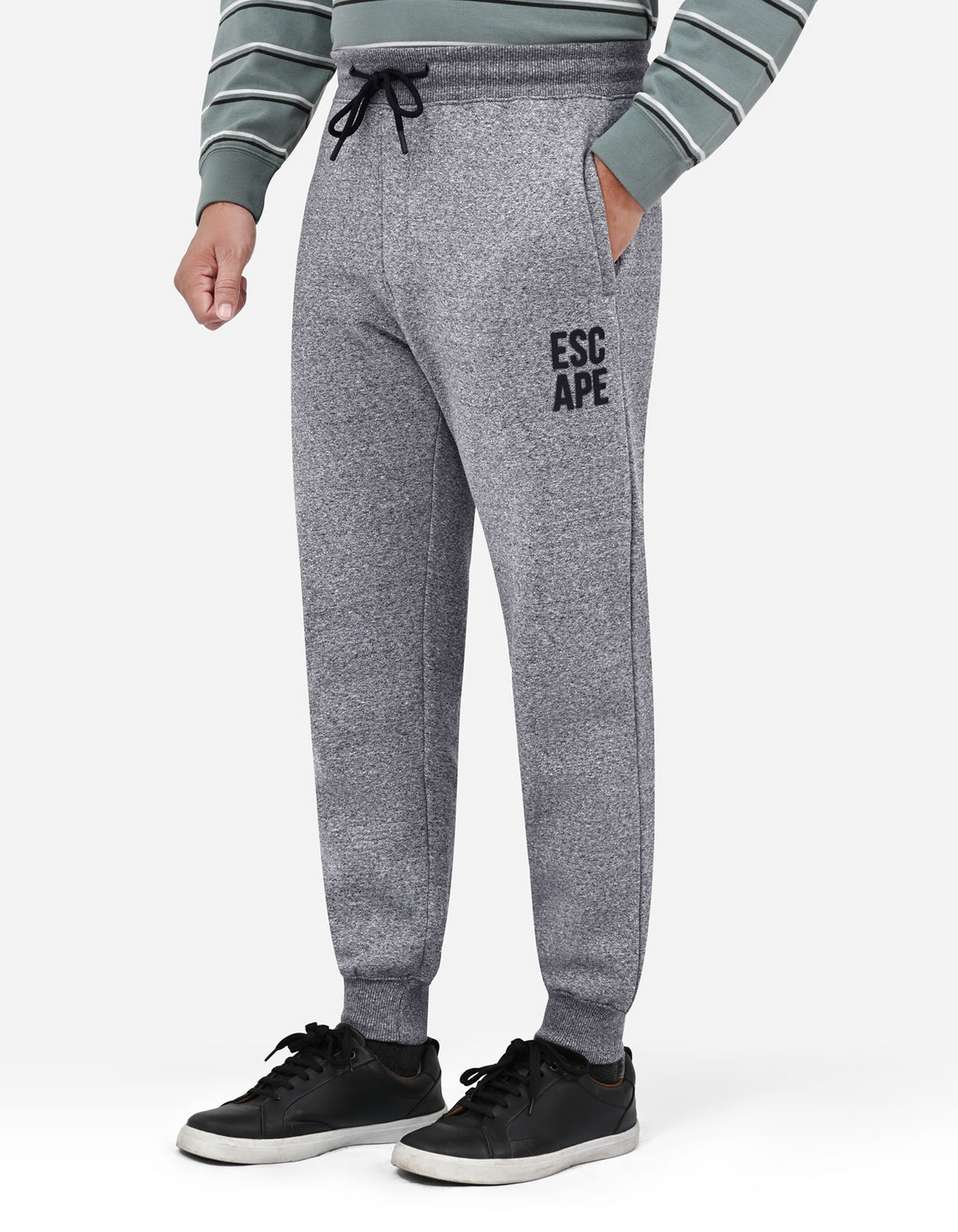 Charcoal Melange Printed LSP2607-S
