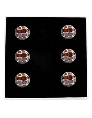 Brown Metal Coat Button