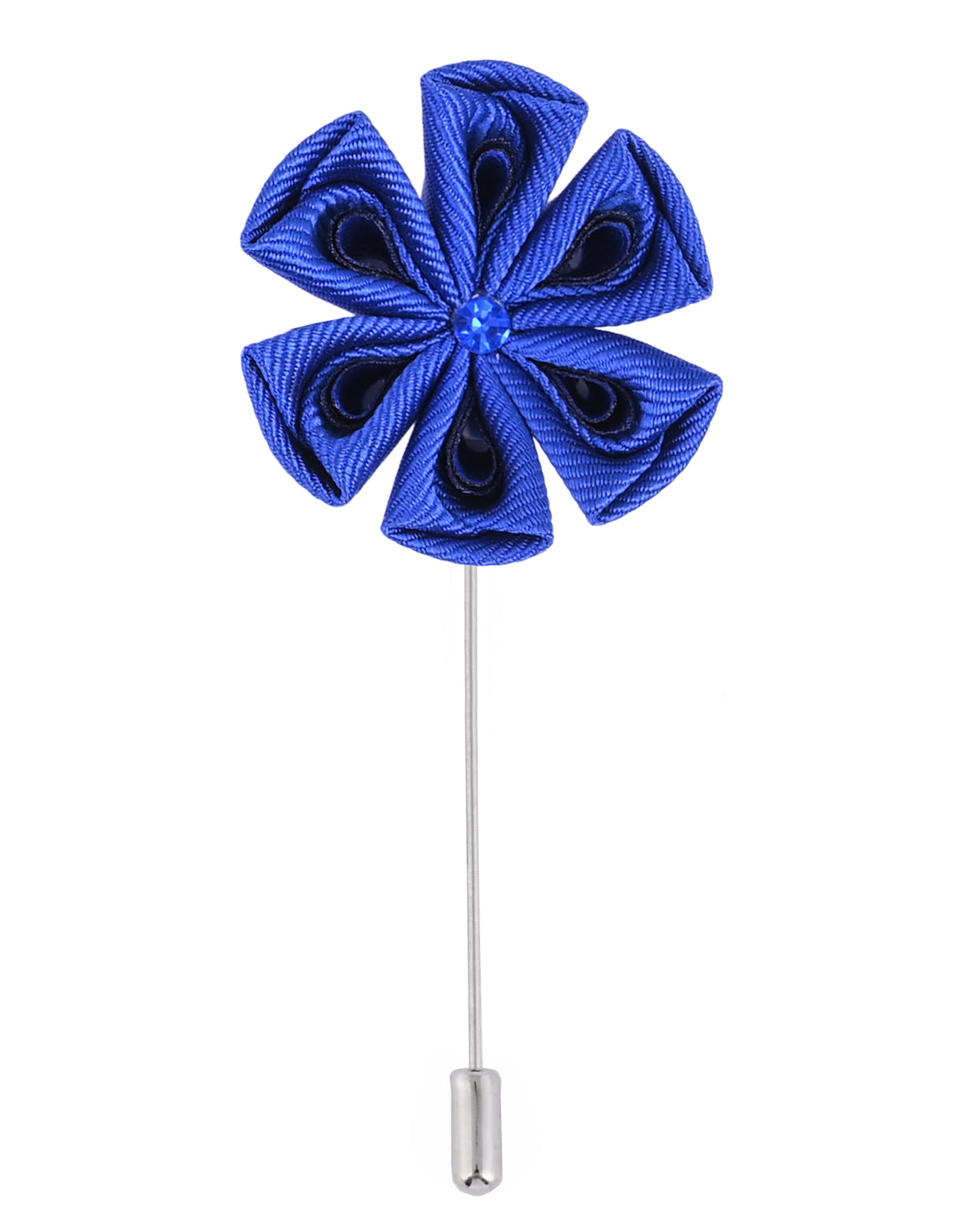 Royal Blue Floral Stick Coat Lapel Pin