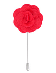 Red Floral Stick Coat Lapel Pin
