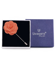 Orange Floral Stick Coat Lapel Pin