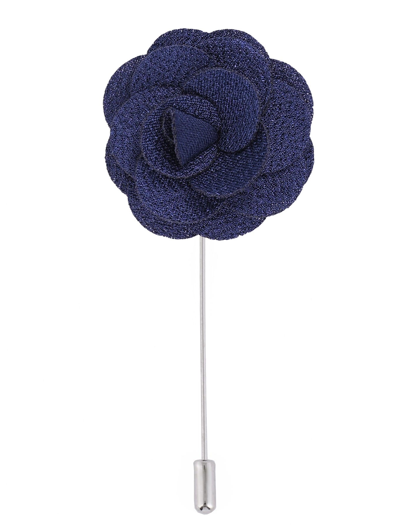 Navy Floral Stick Coat Lapel Pin