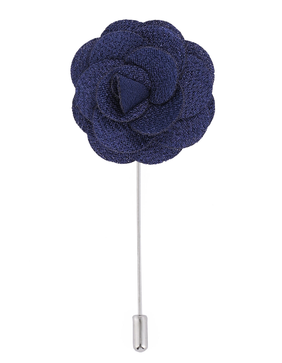 Navy Floral Stick Coat Lapel Pin