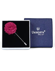 Red Floral Coat Lapel Pin