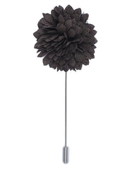 Coffee Floral Coat Lapel Pin