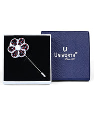 White Floral Coat Lapel Pin