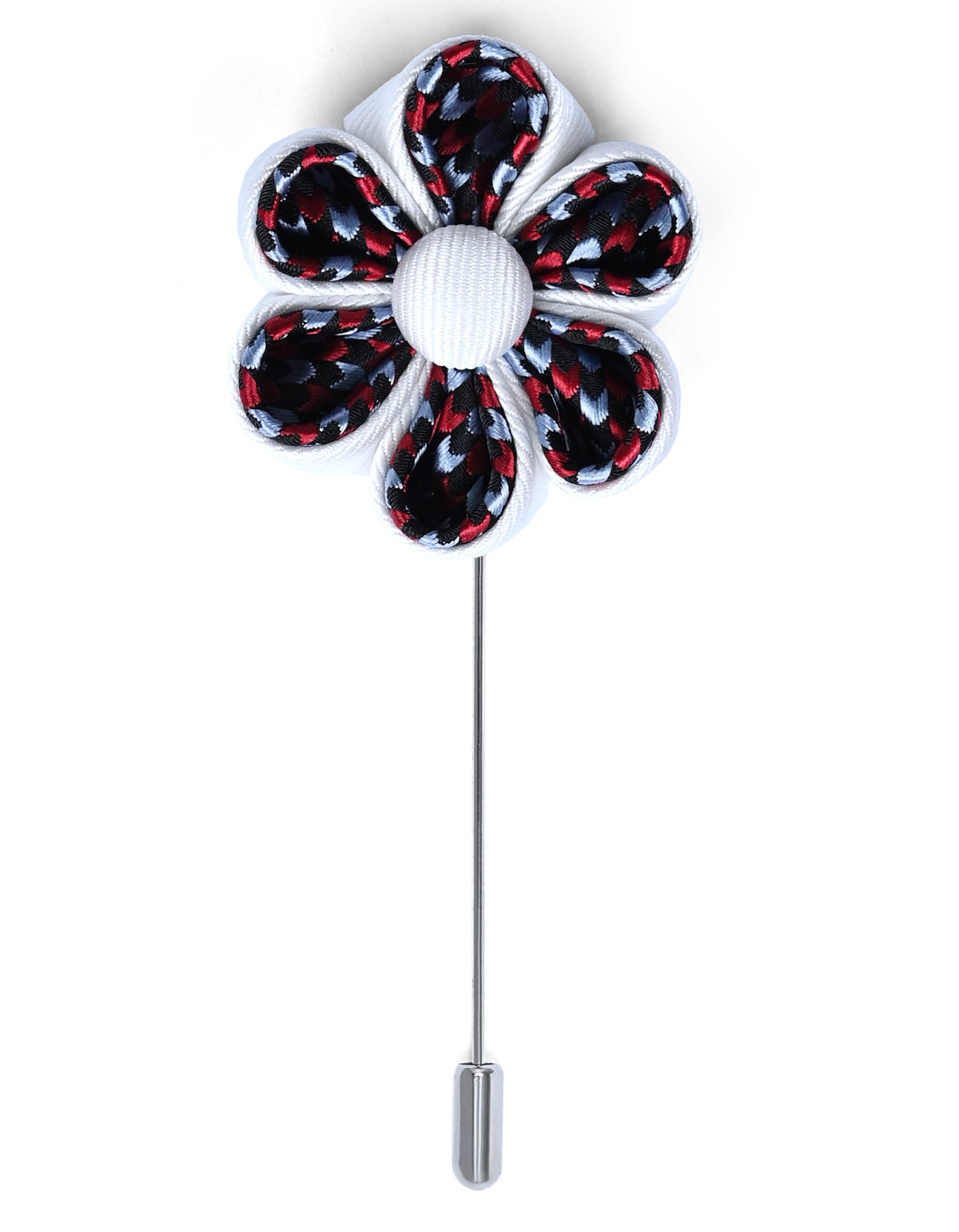 White Floral Coat Lapel Pin