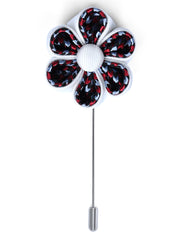 White Floral Coat Lapel Pin