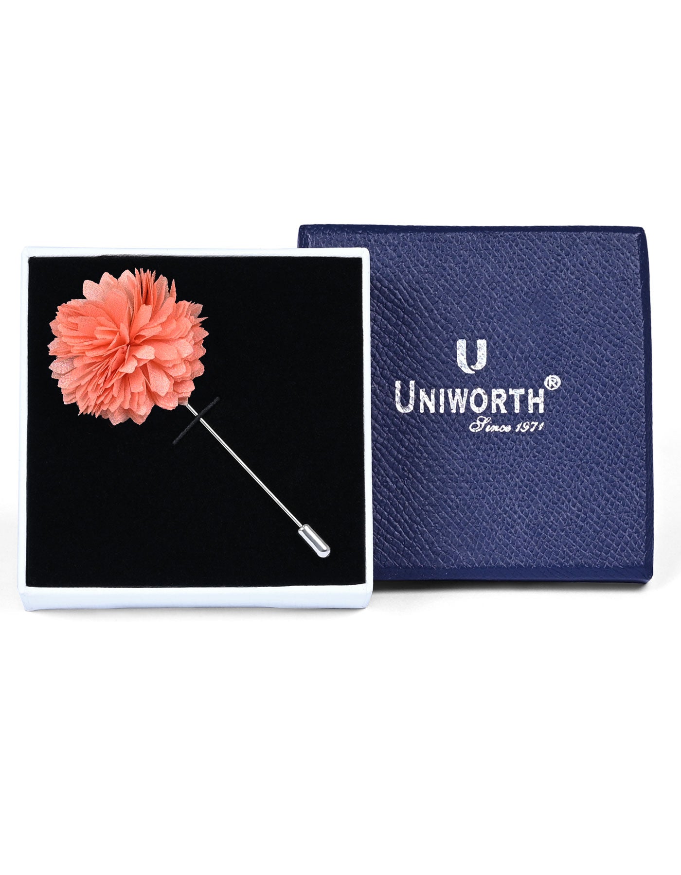 Peach Floral Coat Lapel Pin