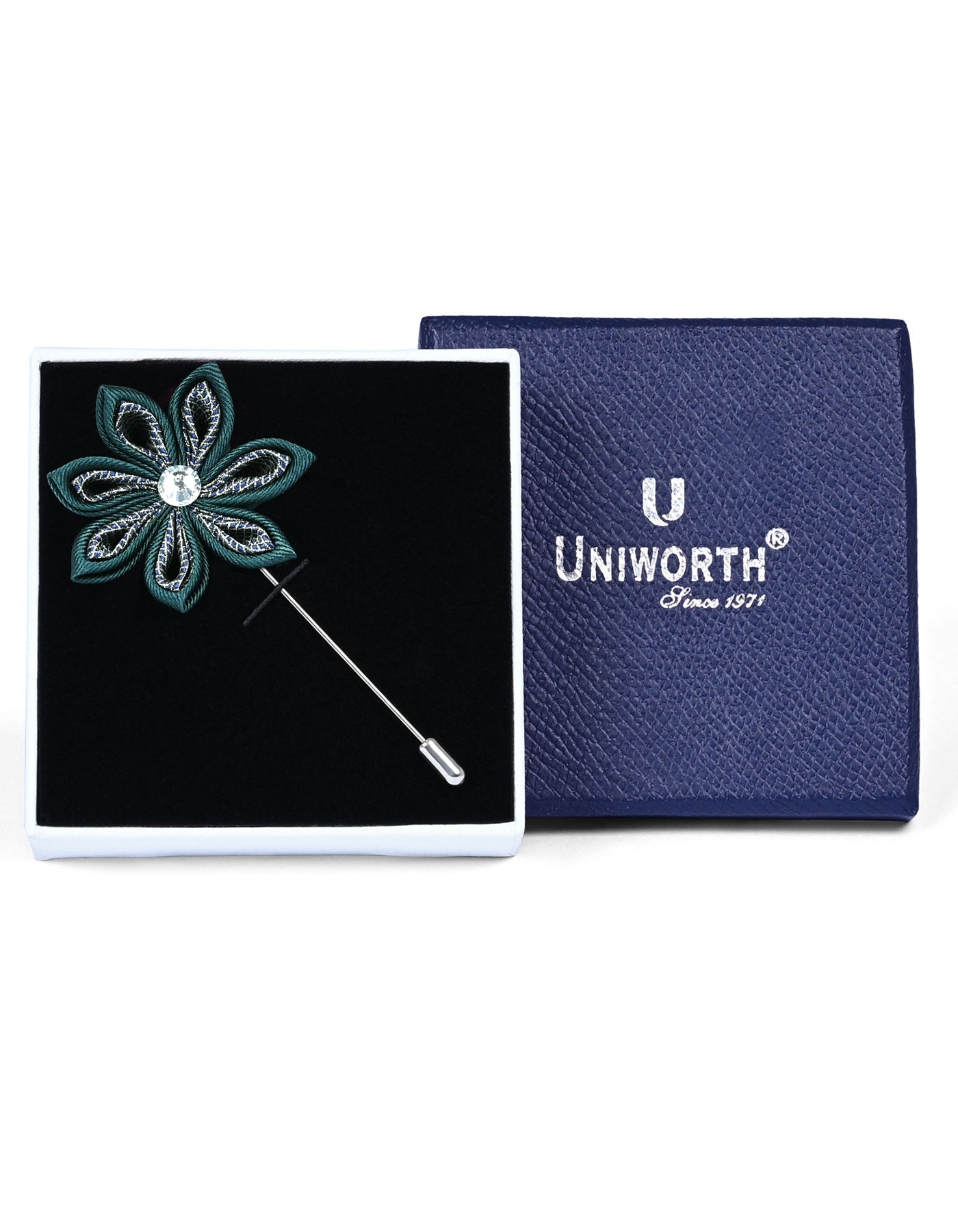 Green Floral Coat Lapel Pin