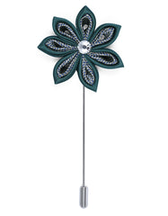 Green Floral Coat Lapel Pin