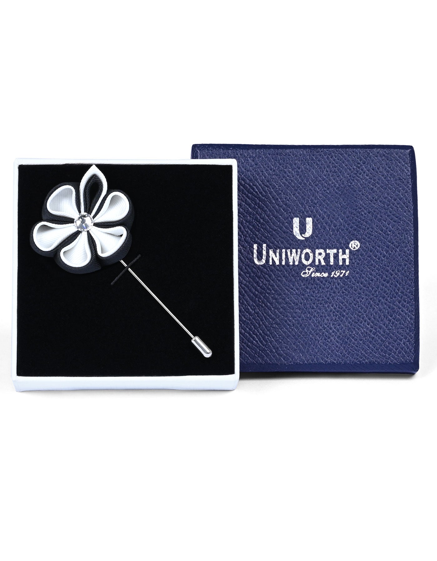White Floral Coat Lapel Pin