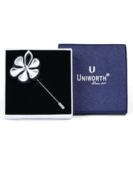 White Floral Coat Lapel Pin