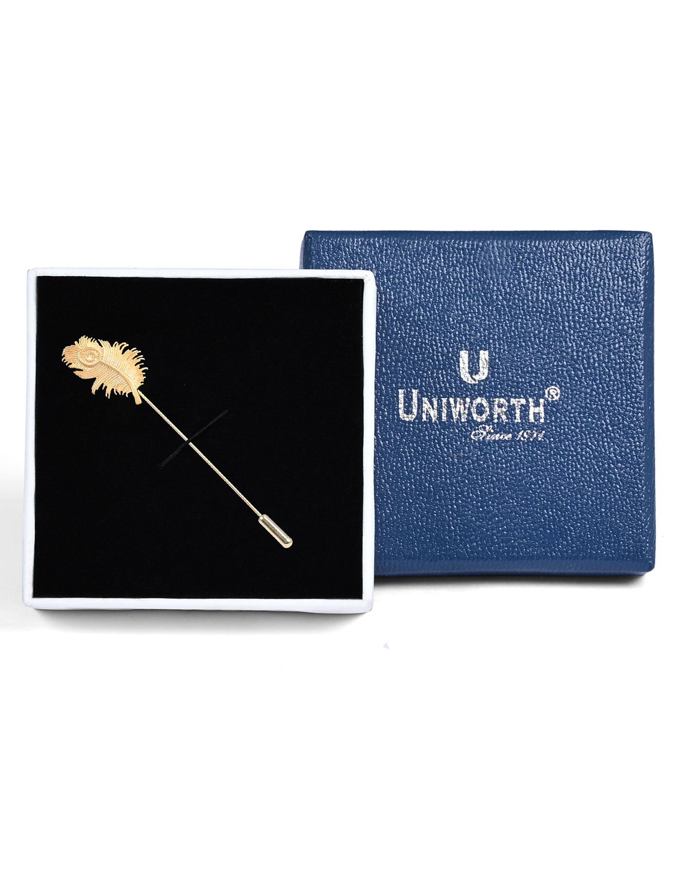 Golden Floral Coat Lapel Pin