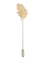 Golden Floral Coat Lapel Pin