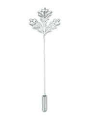 Silver Floral Coat Lapel Pin