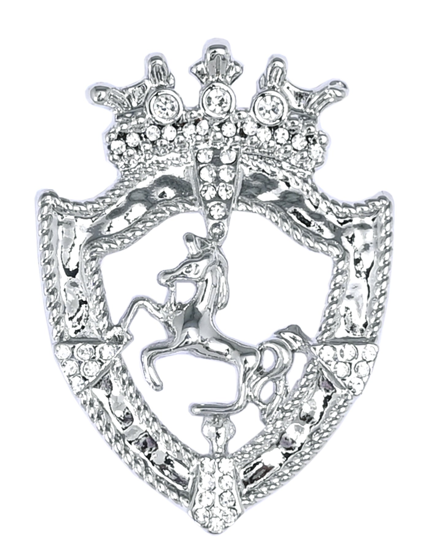 Silver Floral Coat Lapel Pin