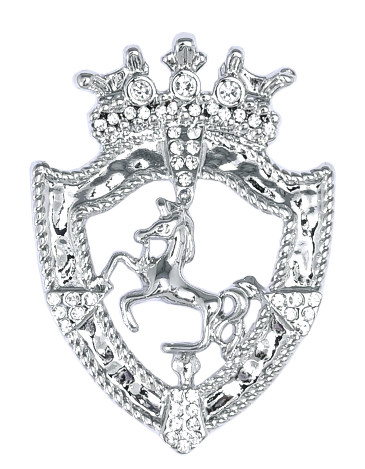 Silver Floral Coat Lapel Pin