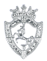 Silver Floral Coat Lapel Pin