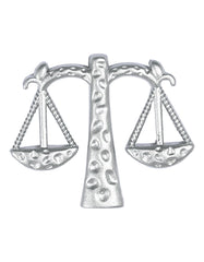 Silver Geometric Coat Lapel Pin