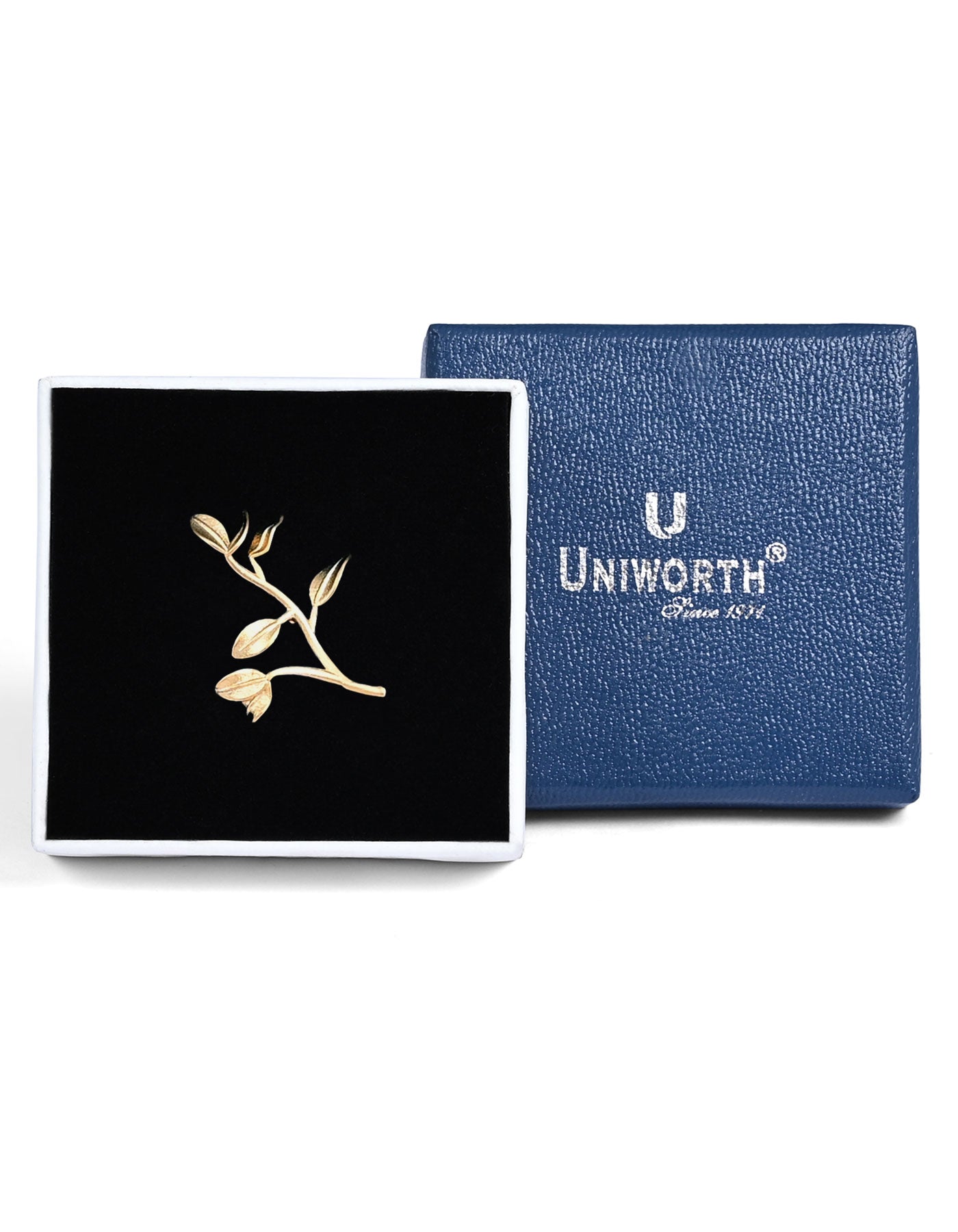 Golden Floral Coat Lapel Pin