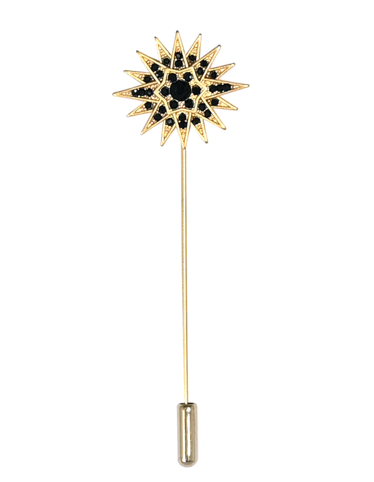 Golden Floral Coat Lapel Pin