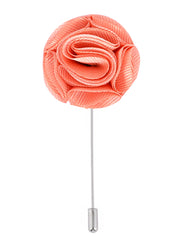 Peach Floral Coat Lapel Pin