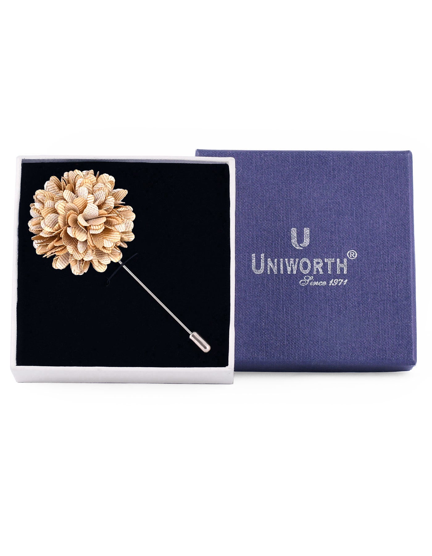 Peach Floral Coat Lapel Pin