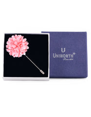 Pink Floral Coat Lapel Pin