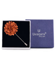 Mustard Floral Coat Lapel Pin