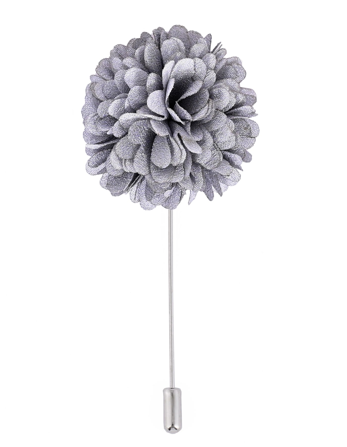 Grey Floral Coat Lapel Pin