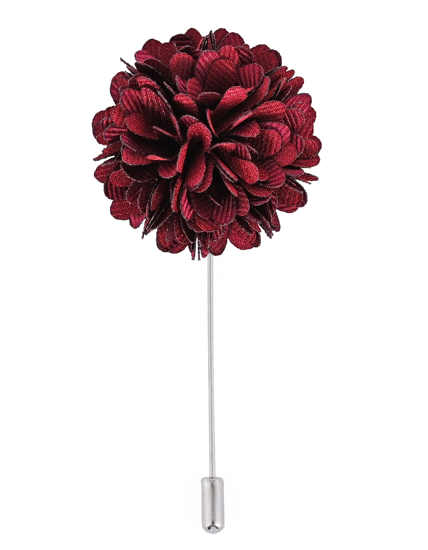 Maroon Floral Coat Lapel Pin