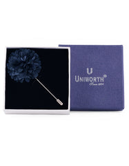 Charcoal Floral Coat Lapel Pin