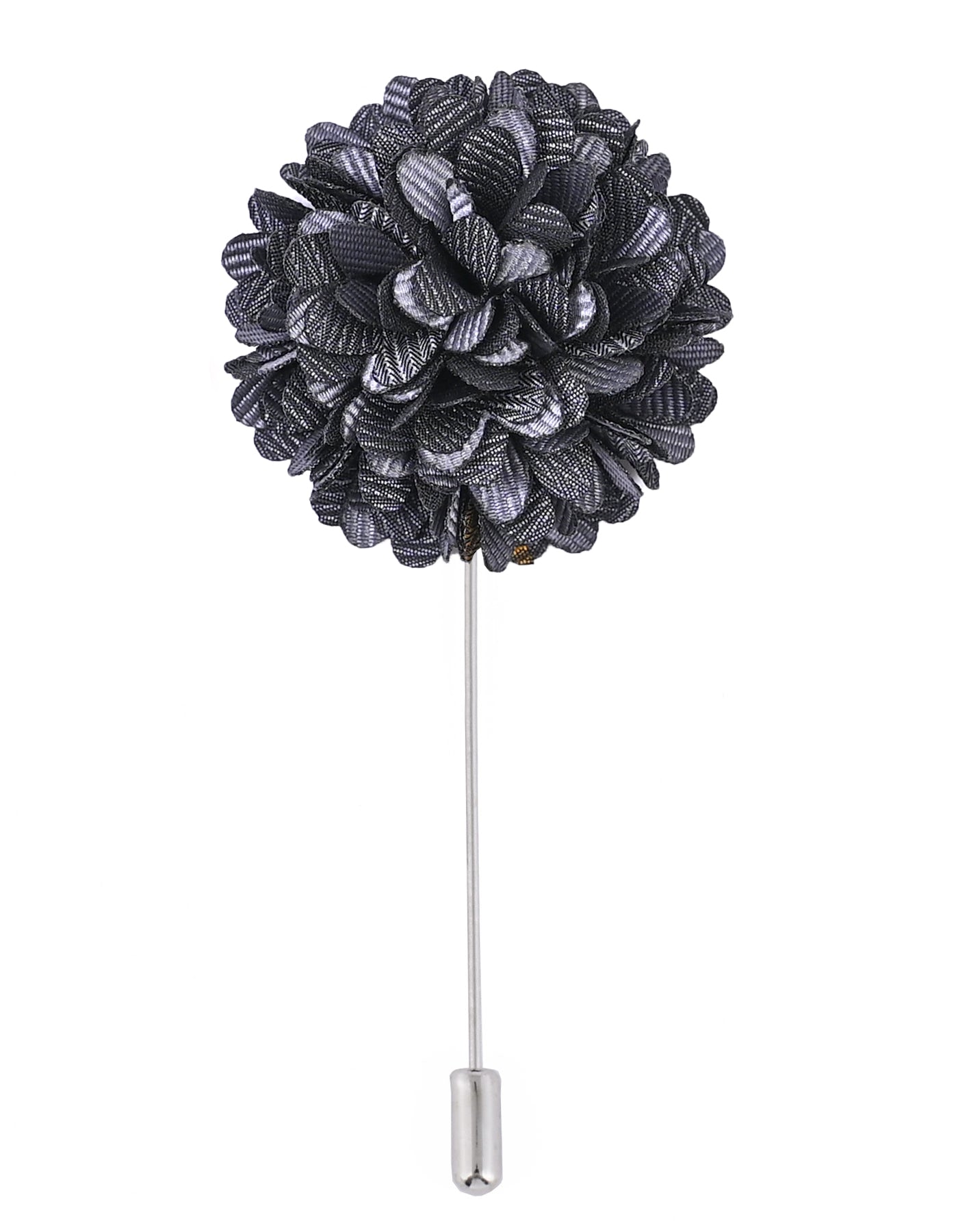 Charcoal Floral Coat Lapel Pin