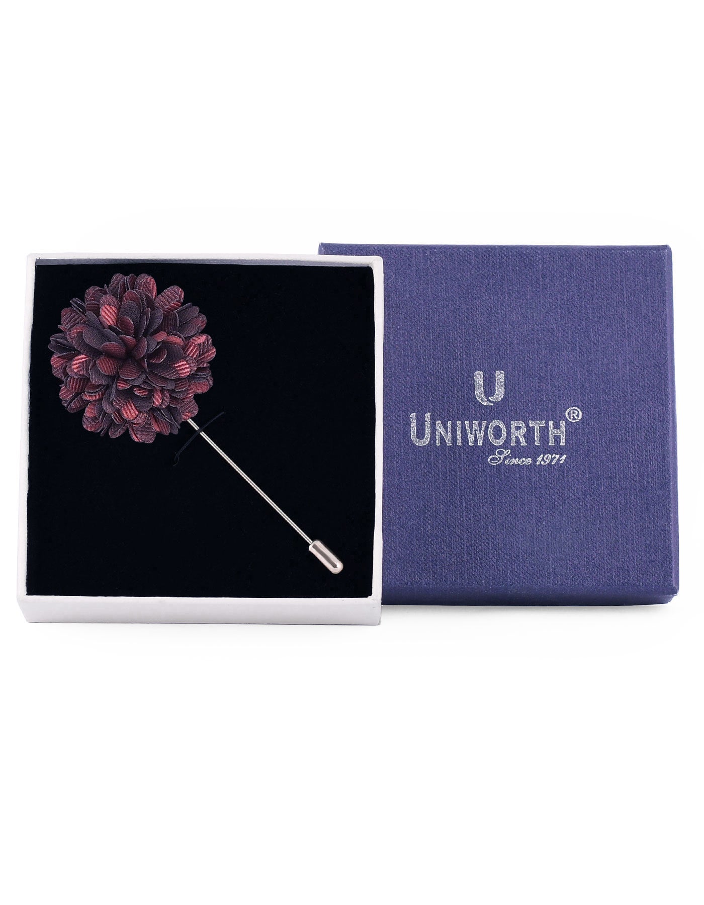 Brown Floral Coat Lapel Pin