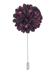 Brown Floral Coat Lapel Pin