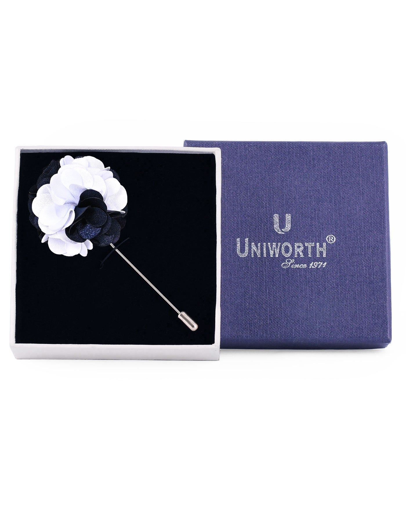 White Floral Coat Lapel Pin