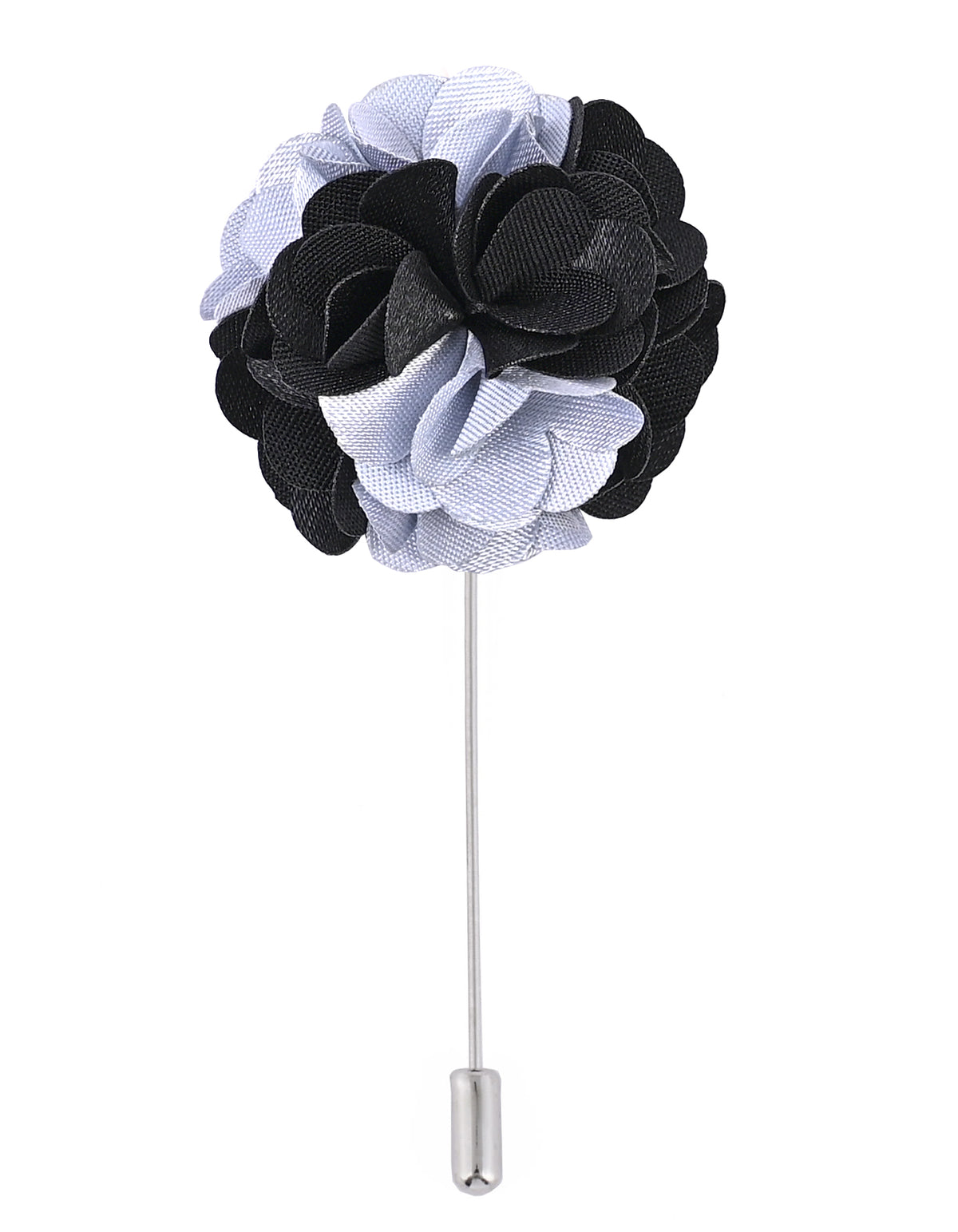 Black Floral Coat Lapel Pin