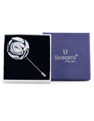 Green/White Floral Coat Lapel Pin
