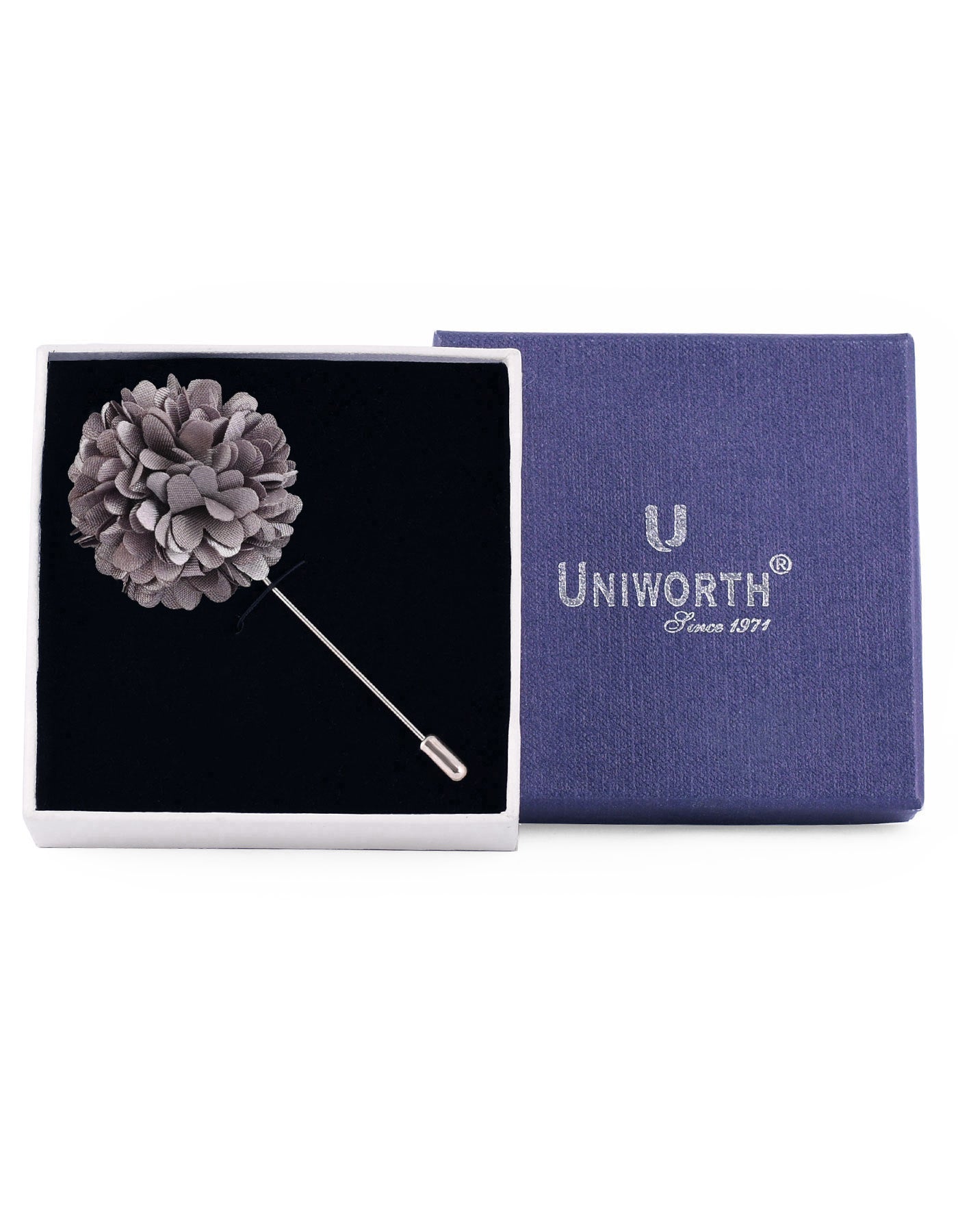 Silver Floral Coat Lapel Pin