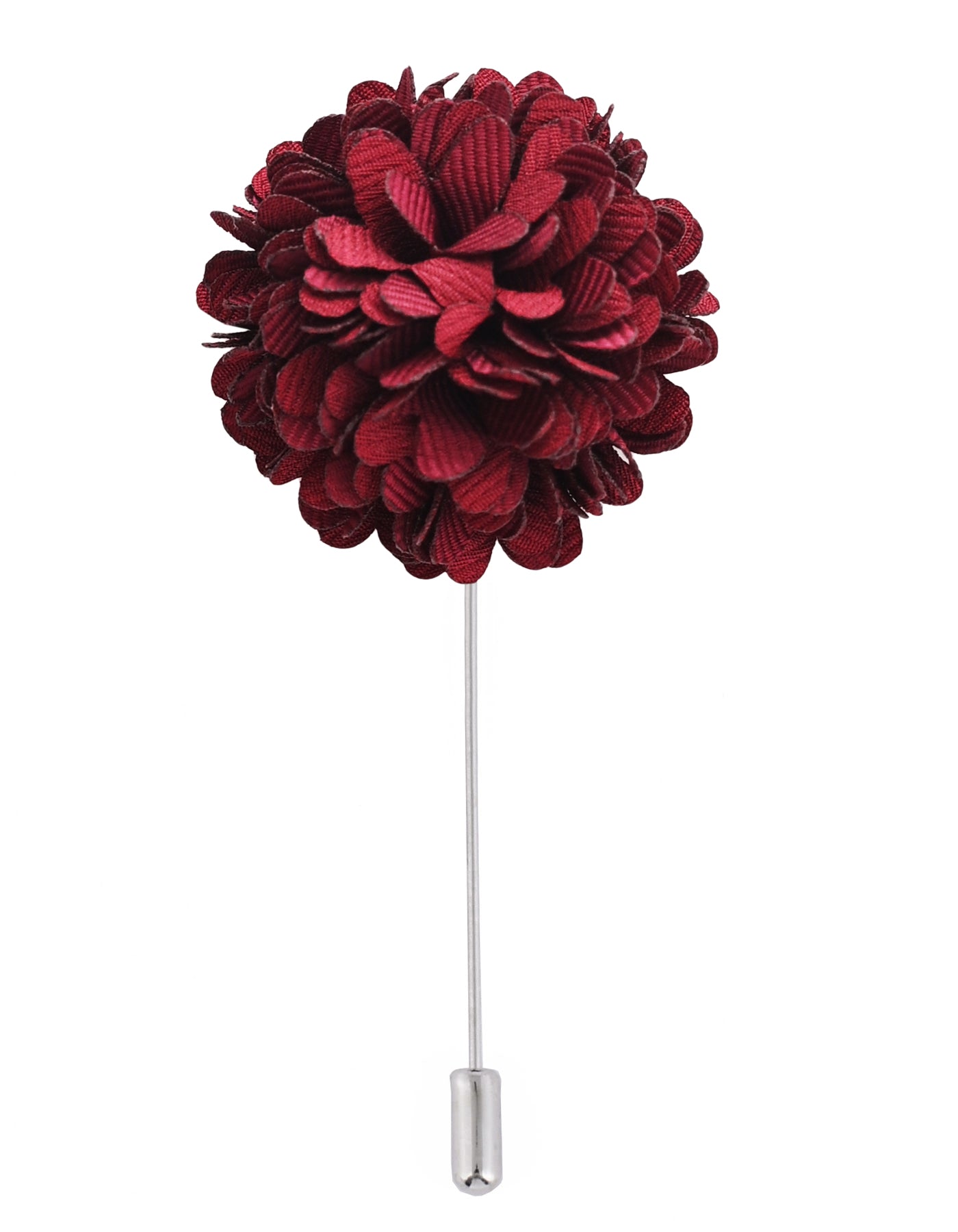 Maroon Floral Coat Lapel Pin