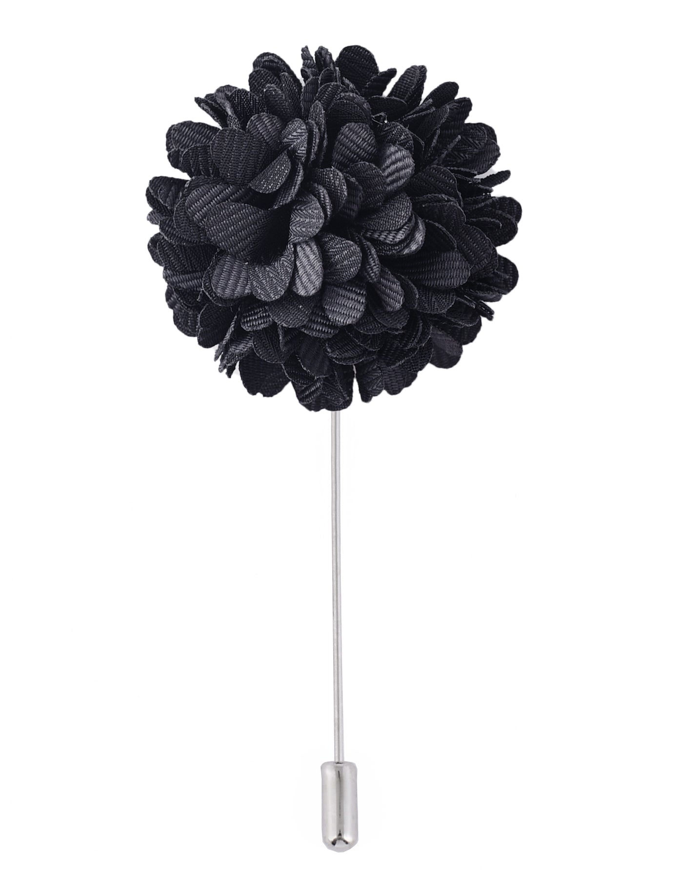 Charcoal Floral Coat Lapel Pin