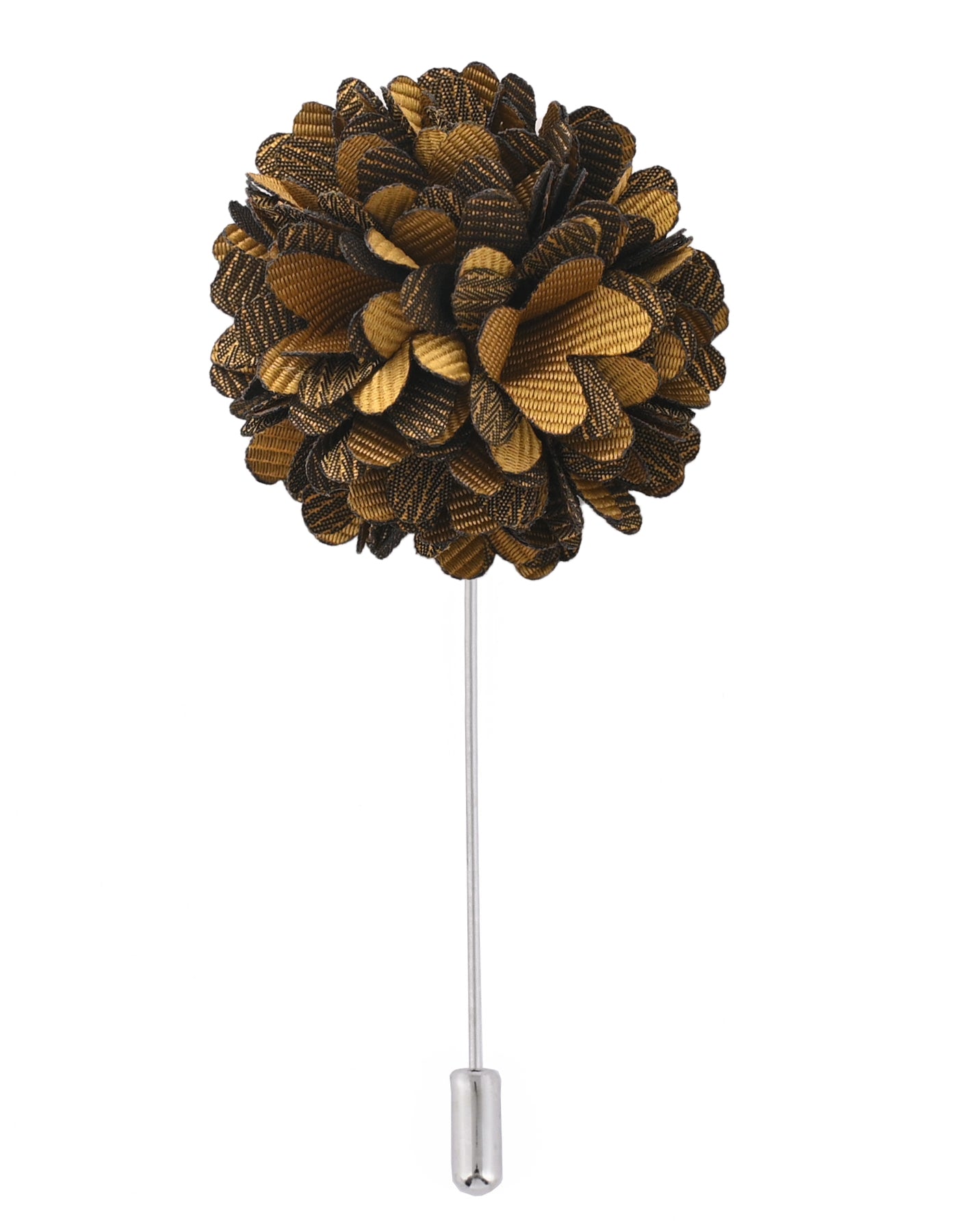 Golden Floral Coat Lapel Pin