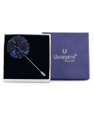 Blue Floral Coat Lapel Pin