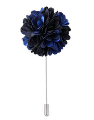 Blue Floral Coat Lapel Pin