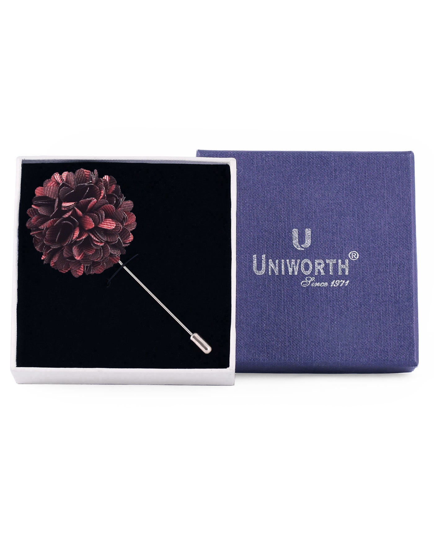 Brown Floral Coat Lapel Pin