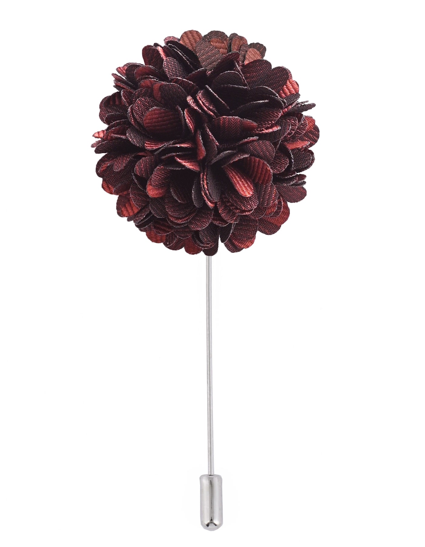 Brown Floral Coat Lapel Pin