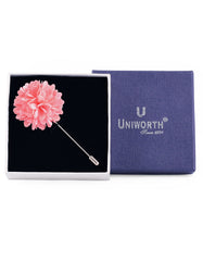 L Pink Floral Coat Lapel Pin