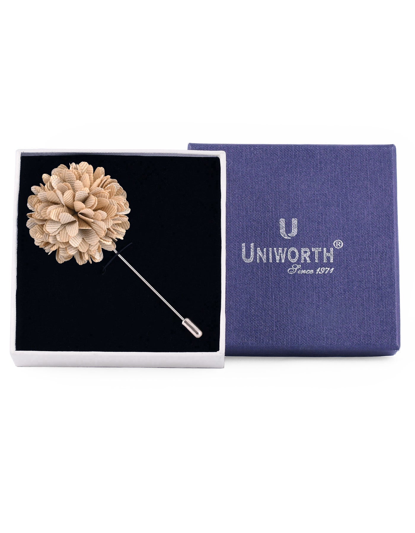 Golden Floral Coat Lapel Pin