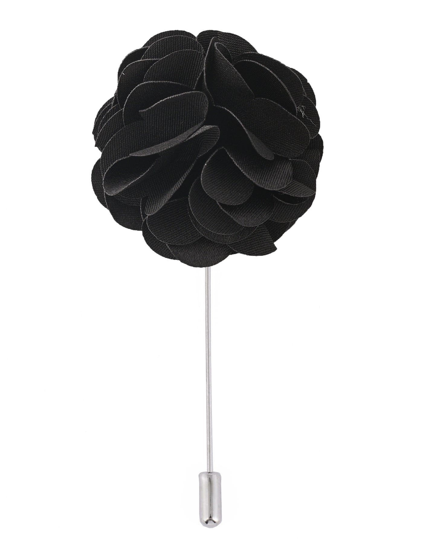 Black Floral Coat Lapel Pin
